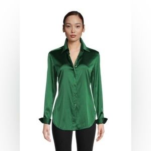 Robert Graham Green Silk Blouse - NWT in plastic